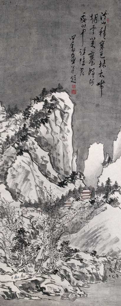 溥心畬 踏雪访友图 立轴
